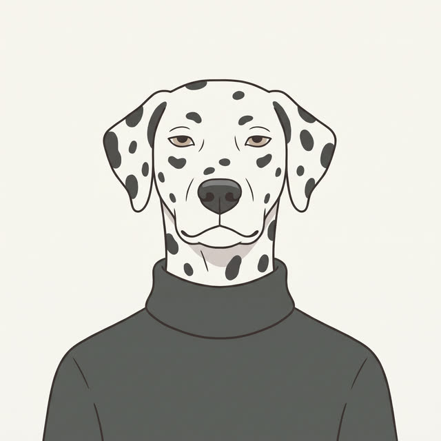 Apolo, dálmata con cuello alto
